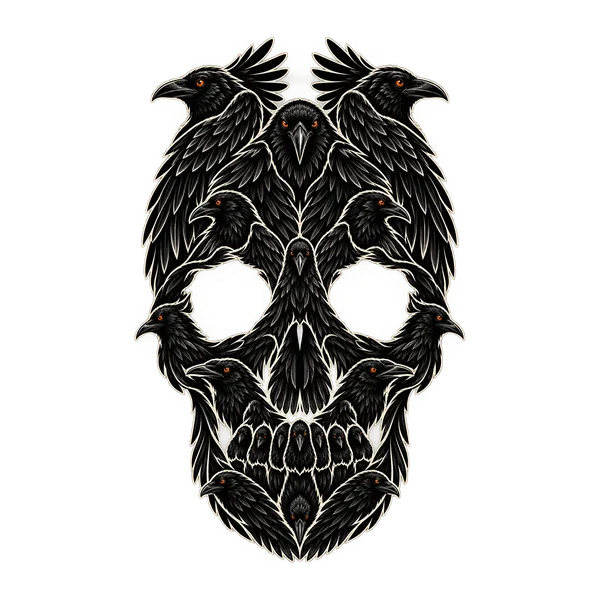 Raven Skull t-shirt design